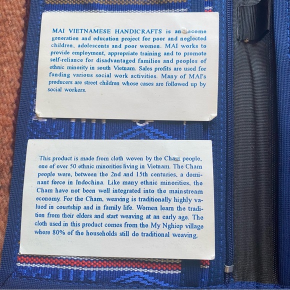 VTG 90’s Cham Weaving Artisan Made Fair Trade Handcrafted Wallet. New! - Picture 13 of 15